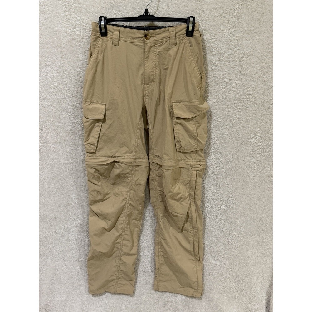 REI Mens Small Khaki Convertible Hiking Cargo Pants Zip Off Lightweight 31.5L